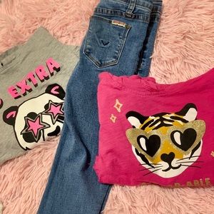 4t girl Cute long sleeve hooded outfit bundle